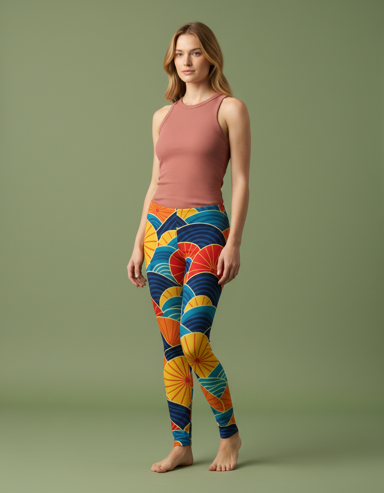 Women's Japanese Ukiyo-e Leggings