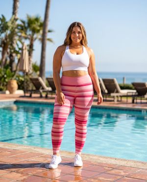 Peony Eclipse plus size leggings
