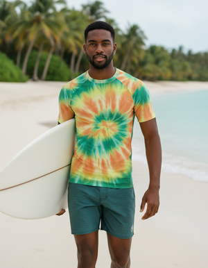 Runway Emerald Nebula Rash Guard Men's Rashguard — Lolekai