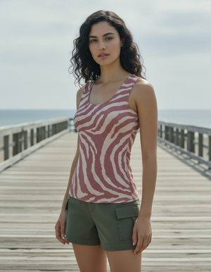Women's Dusty Rose Mosaic women's tank tops