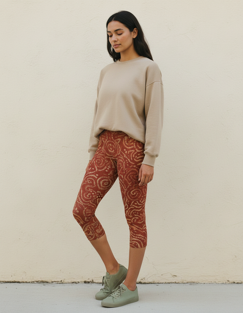 Muskmelon Mirage Leggings Capri Leggings — Dripper