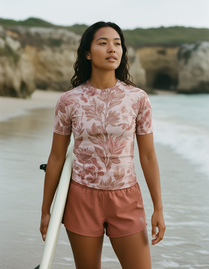 Millennial Pink Verdure Rash Guard Men's Rashguard — Lolekai
