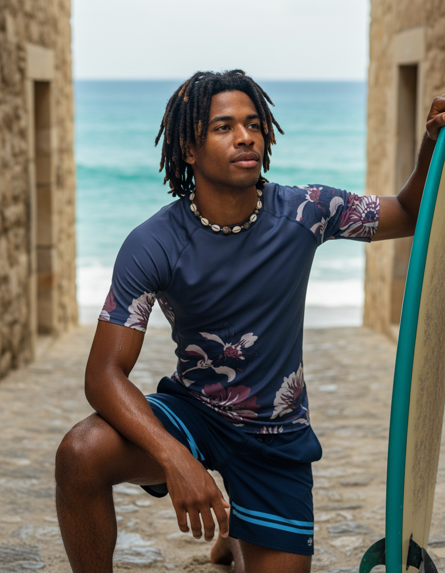 Rhodonite Elysian Rash Guard Men's Rashguard — Lolekai