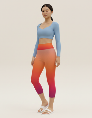 Millennial Pink Celestia Capri Yoga Leggings Capri Yoga Leggings — Dripper
