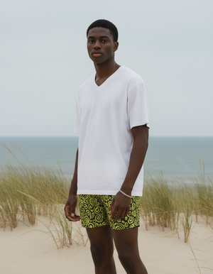 Runway Chartreuse Banyu men's swim trunks