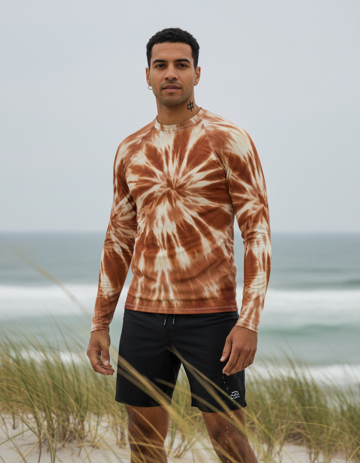 Rashguard — Men's Burnt Sienna Nebula