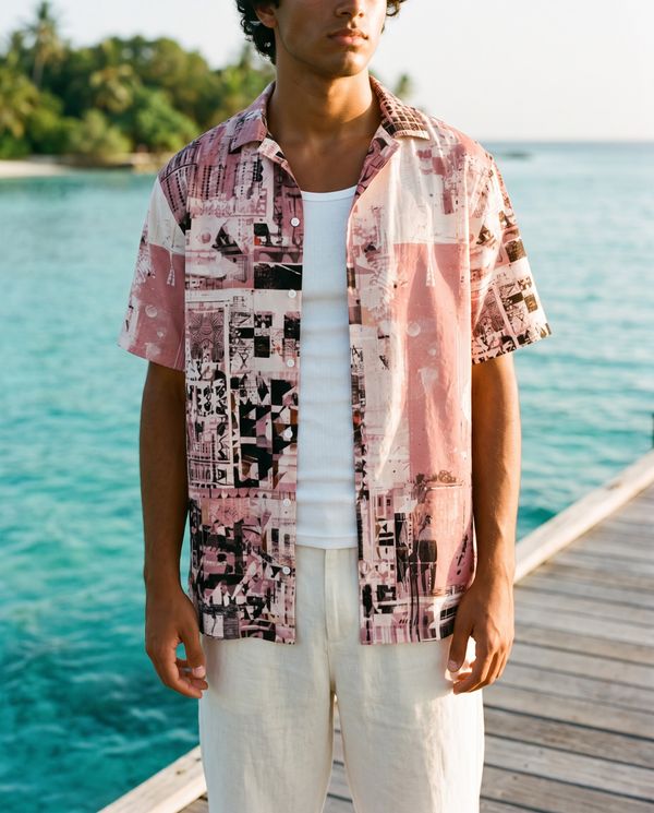 Millennial Pink Cortex Hawaiian Shirt