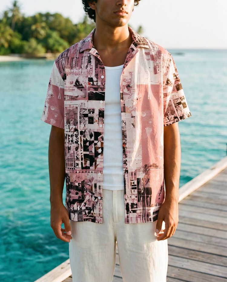 Millennial Pink Cortex Hawaiian Shirt