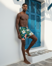 Elysian Bloom Jasmine Men's Swim Trunks