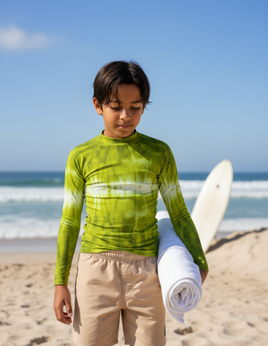 Lime Aqua Rash Guard Youth Rash Guard — Dripper