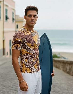 Men's Oxblood Ember men's rashguards