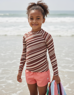 Dusty Rose Sway Rash Guard Kids Rash Guard — Dripper