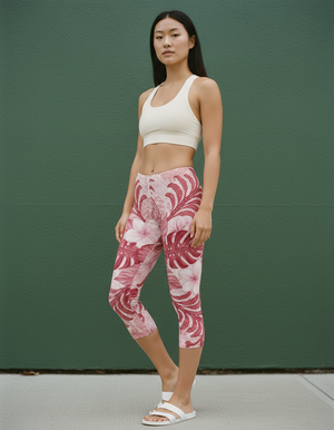 Hot Pink Hula capri leggings