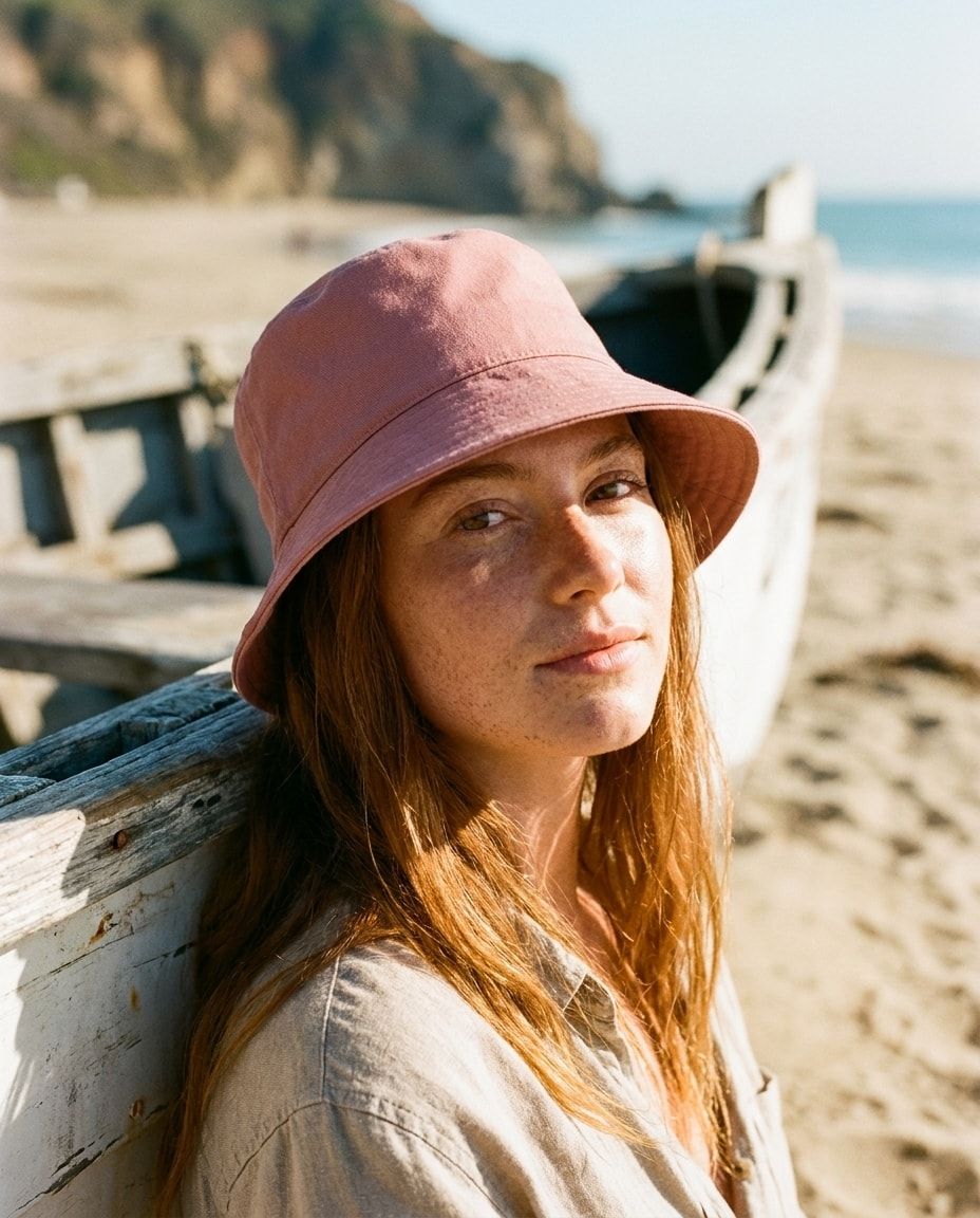 Dusty Rose Walnut & Wheat bucket hats