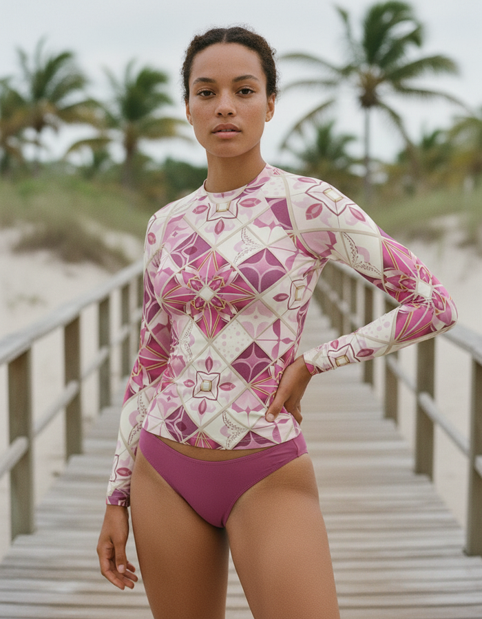 Rashguard — Women's Burnished Lilac Poppy