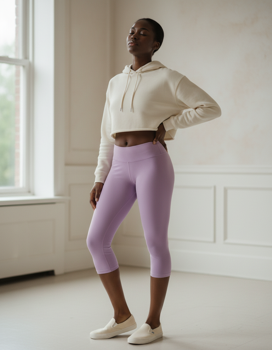 Capri Leggings in Lilac