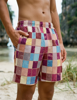 Amaranth Kaleido Men's Swim Trunks bikini — Lolekai