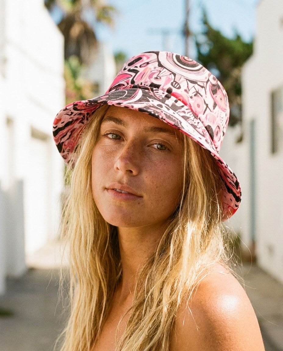 Hot Pink Mosaic bucket hats — view 1 of 2