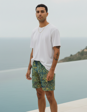 Runway Chartreuse Riad men's swim trunks