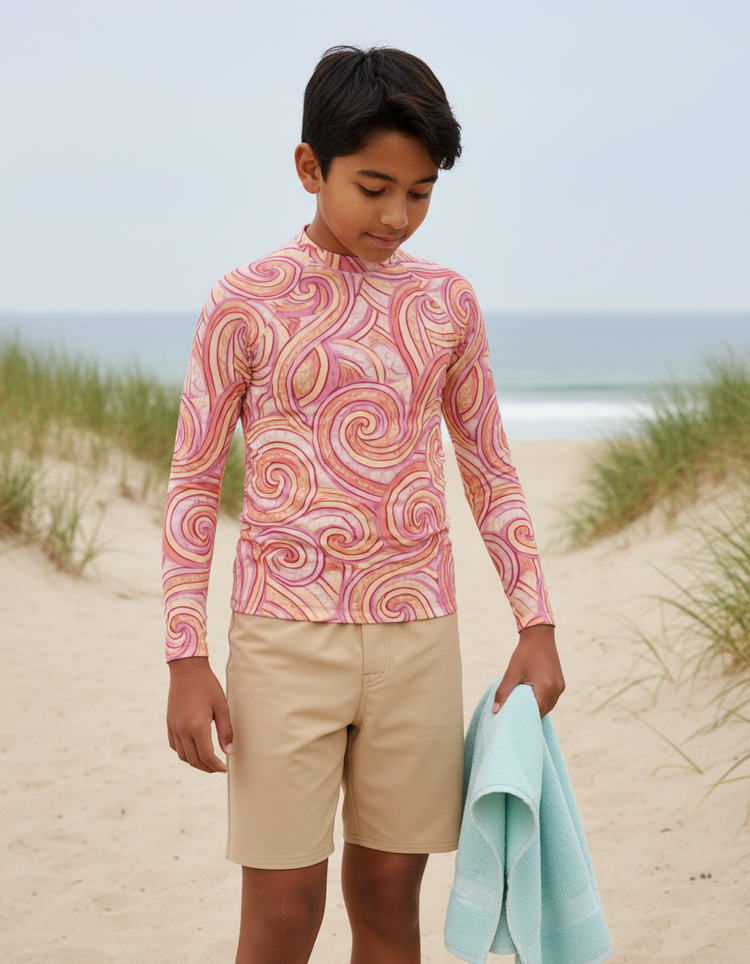 Youth Complex Color Patterns Rash Guard
