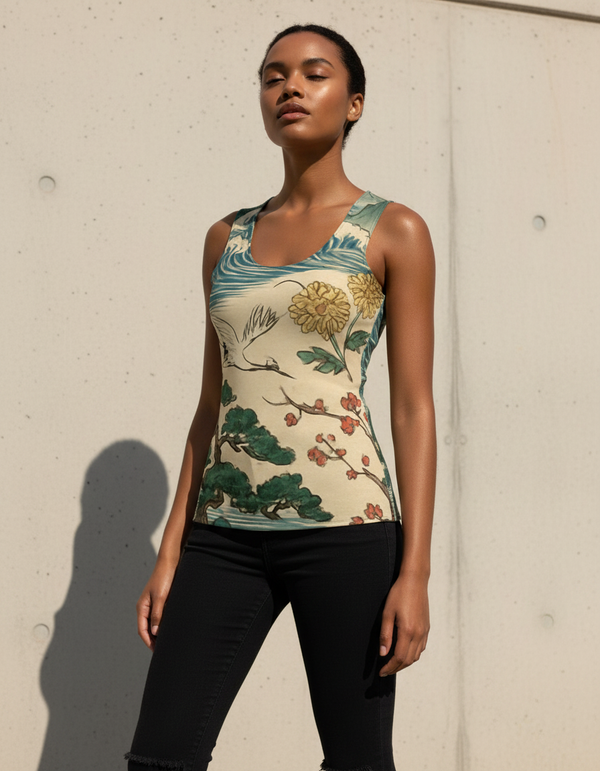 Hiroshige Ukiyo-e women's tank tops