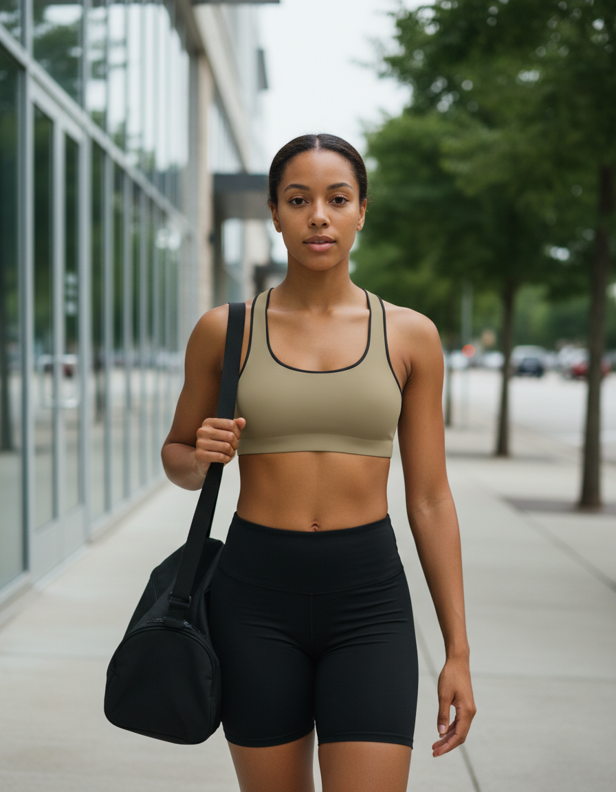 Classic Sports Bra in Stone