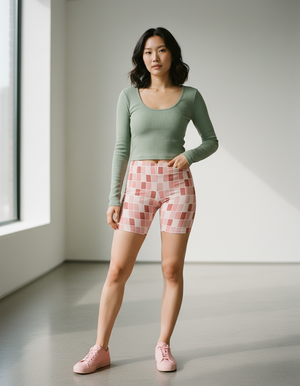 Millennial Pink Prisma women's short shorts