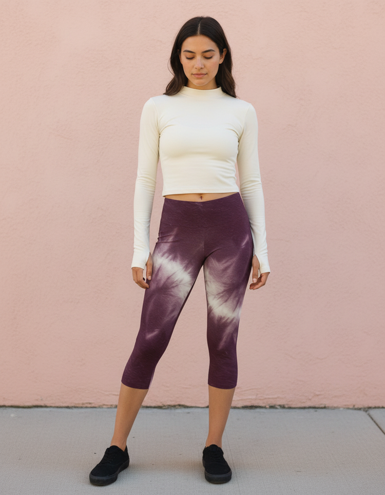 Women's Shibori Capri Leggings