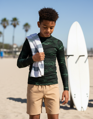 Youth Runway Emerald Eclipse youth rashguards