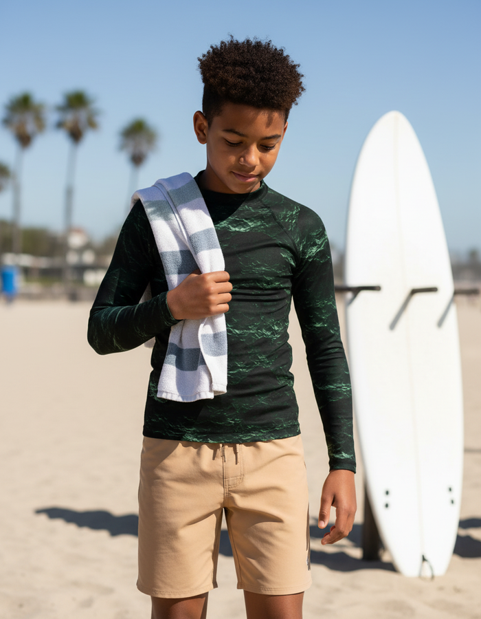 Rashguard — Youth Runway Emerald Eclipse