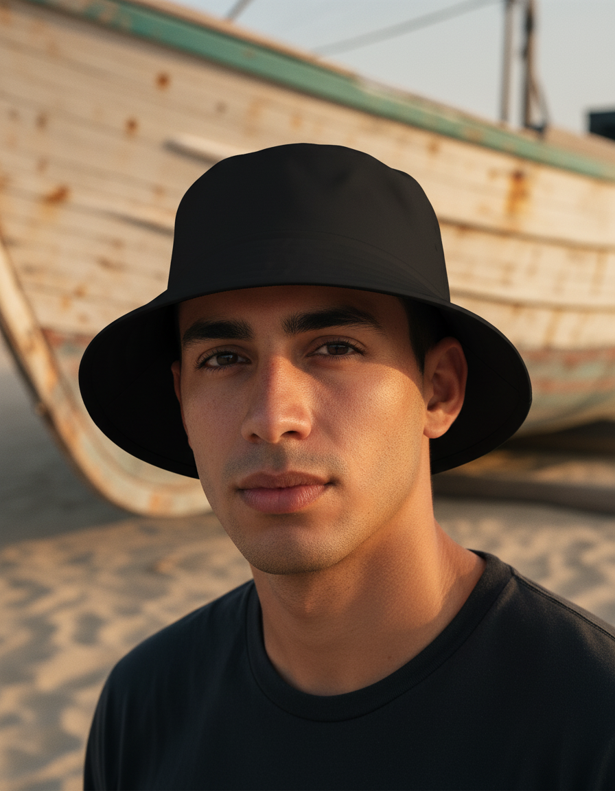 Bucket hat in Void Black