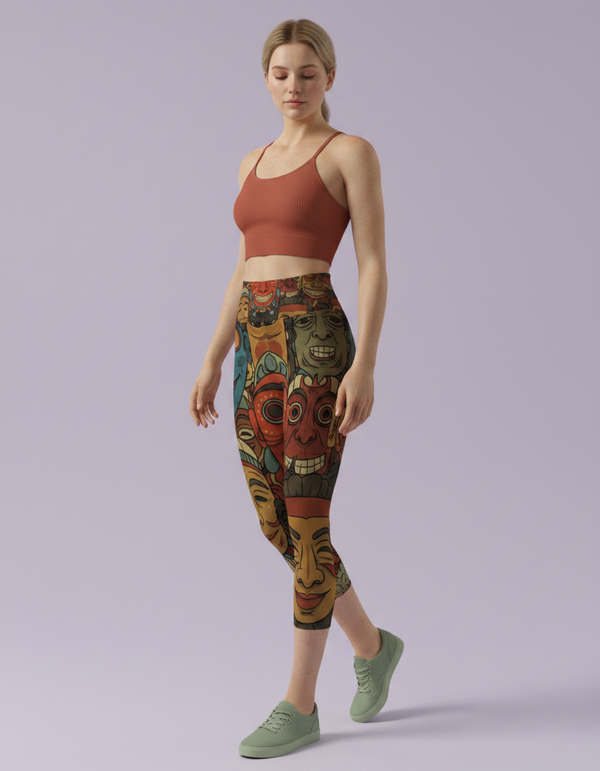 The Hundred Faces capri yoga leggings