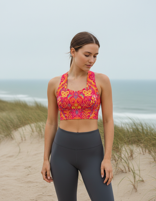 Vibrante longline sports bras