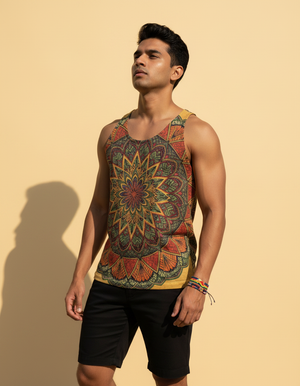 Lotus Tank Top Men's Tank Top — Dripper