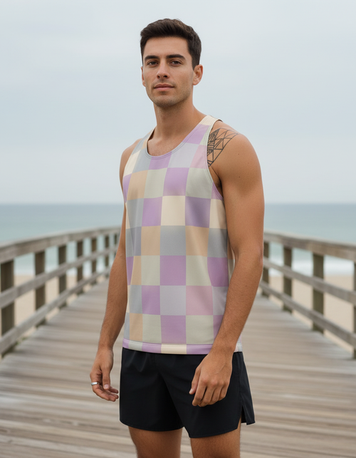 Men's White Onyx Pulse men's tank tops