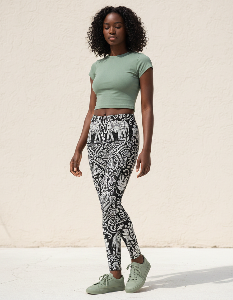 Women's Indian Block Print Leggings