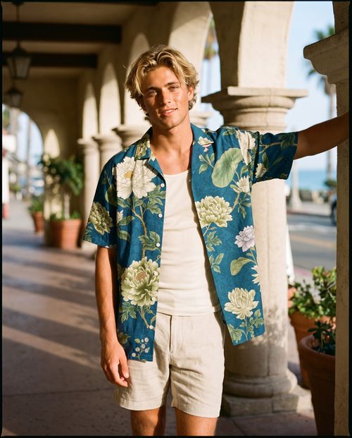 Lime Jingdezhen Hawaiian Shirt