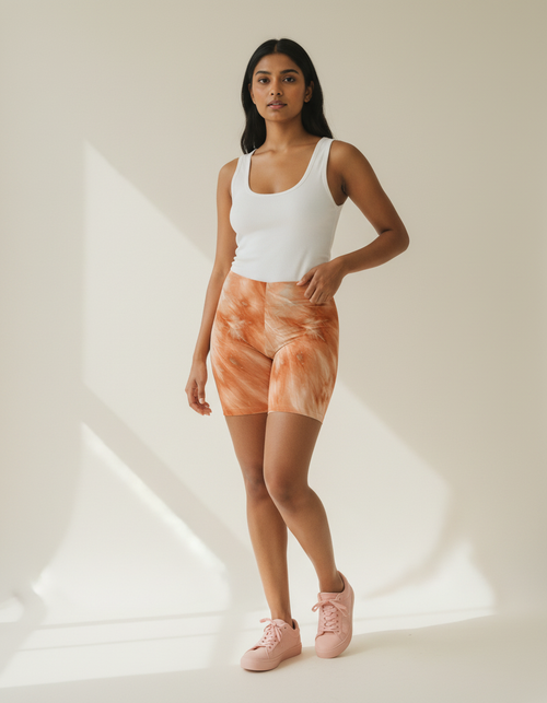 Muskmelon Frost Mid-Rise Shorts Short Shorts — Lolekai