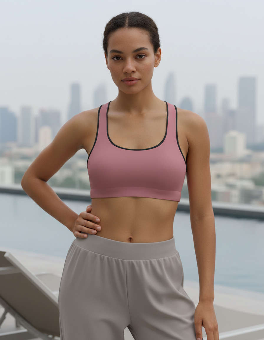 Classic Sports Bra in Rose Gold