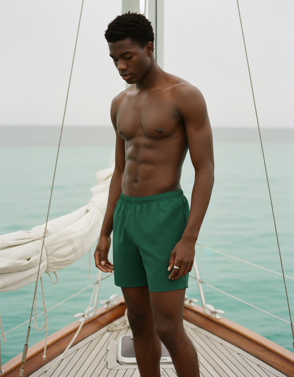 Men's Swim Trunks in Evergreen