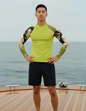 Runway Chartreuse Yume Rash Guard Men's Rashguard — Dripper