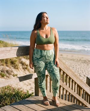 Jelly Mint Lani Kai plus size leggings