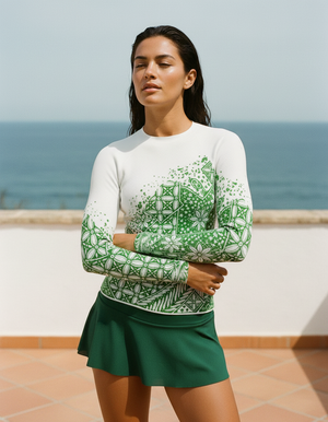 Women's Emerald Aksara women's short-sleeve rashguards