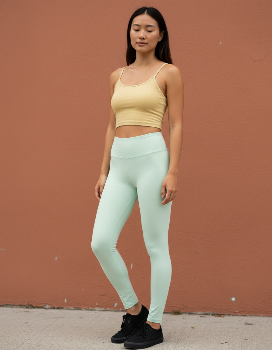 Full-Length Leggings in Mint Cream