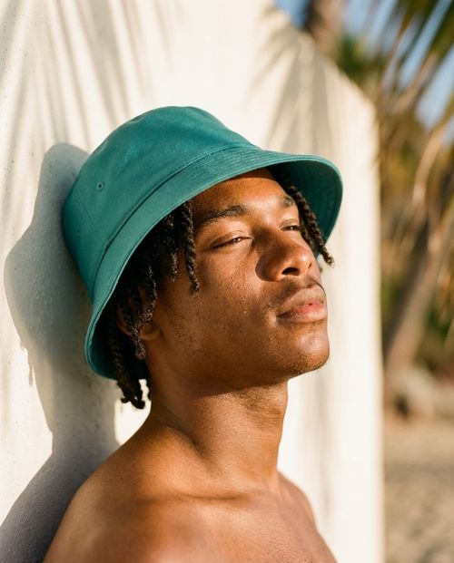 Unisex Transformative Teal Graphite & Silver Bucket Hat