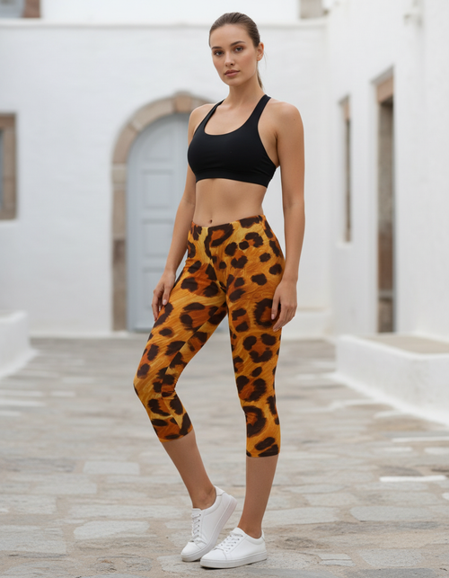 Cheetah Capri Leggings Capri Leggings — Dripper