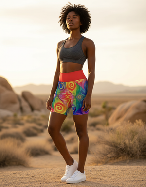 Prism Yoga Shorts Yoga Shorts — Dripper