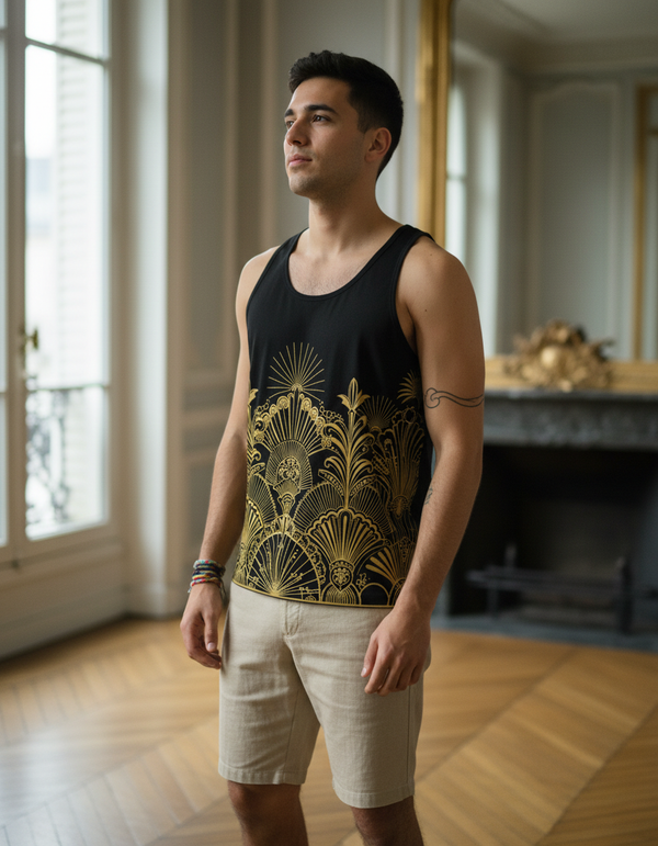 Gilded Deco tank tops