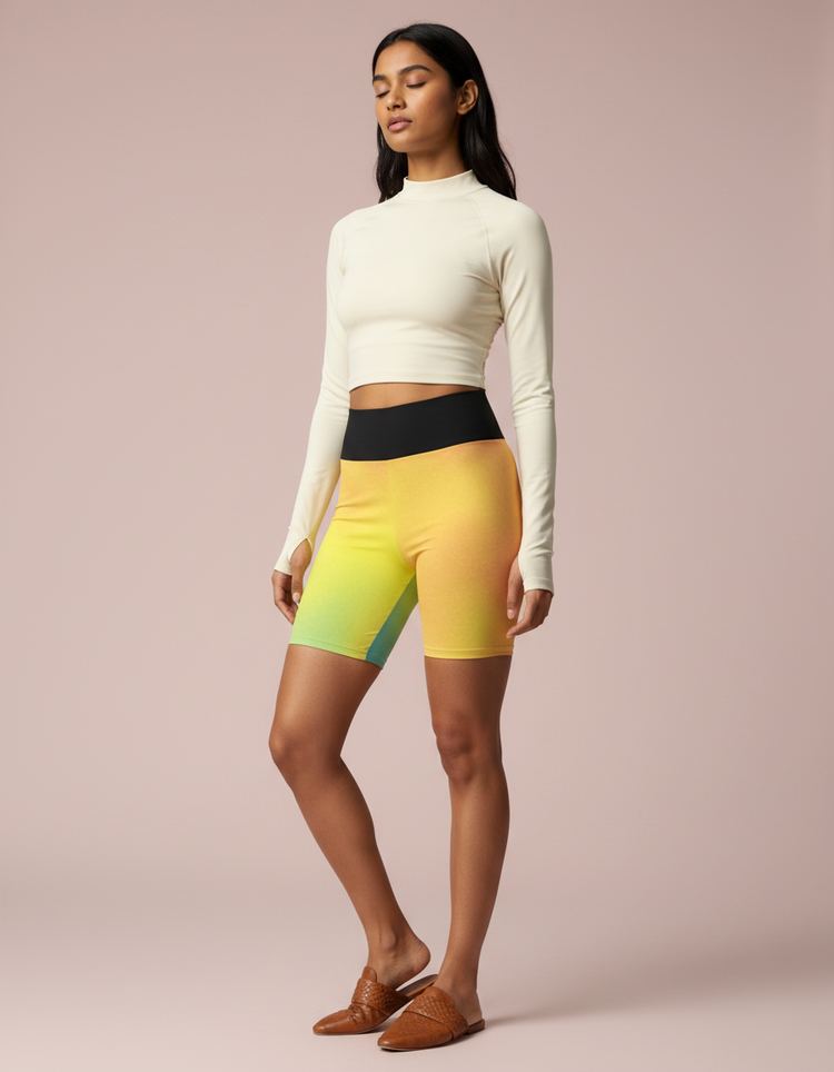 Chill Wave Frostbite Yoga Shorts