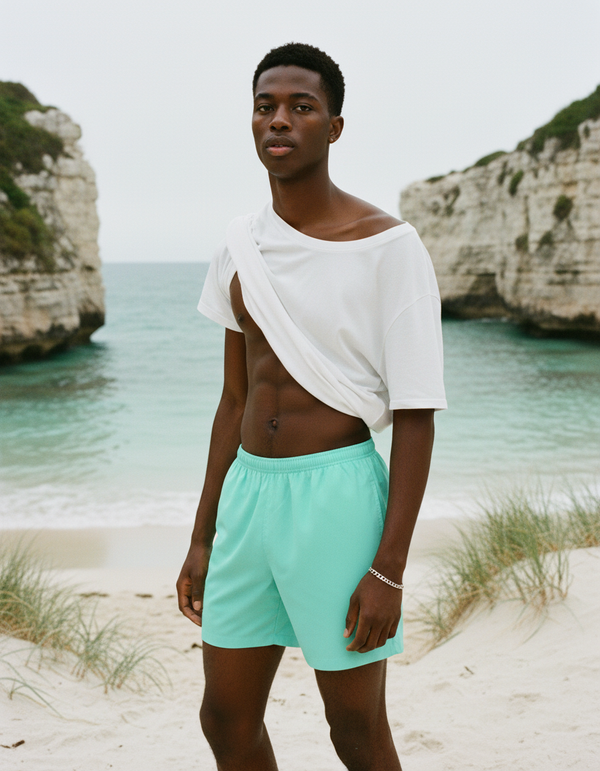 Men's Swim Trunks in Aquamarine